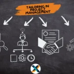 A project manager tailoring project management practices with a customized workflow diagram on a digital screen, highlighting adaptability in project methodologies.